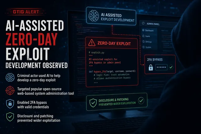 Google GTIG Warns AI-Assisted Zero-Day Exploit Development Has Moved From Theory to Operational Reality