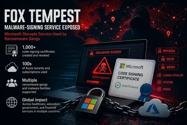 Microsoft Disrupts Fox Tempest Malware-Signing Service Used by Ransomware Gangs